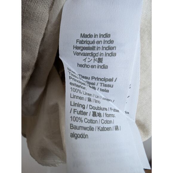 J.Crew Linen Button Back Sleeveless Shift Mini Dress - Picture 6 of 8